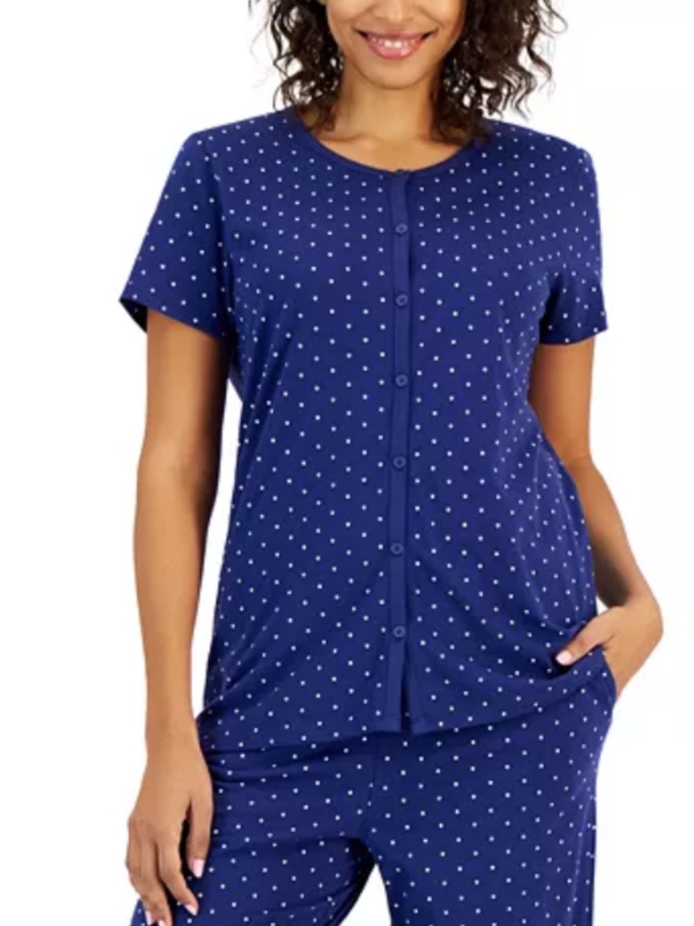 Charter Club Women's 2-Piece Cotton Printed Cropped Pajama